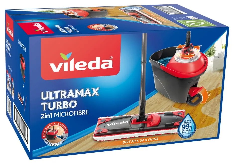 Zestaw mopa i wiadra Vileda Ultramax turbo 2v1 microfibre