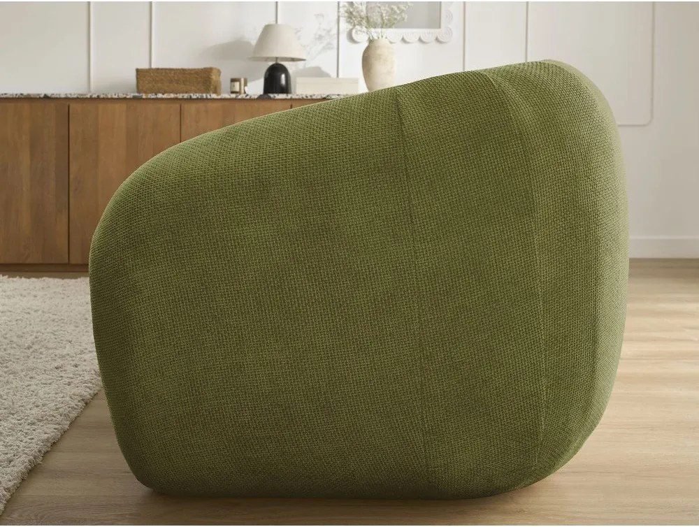 Zielona rozkładana sofa z tkaniny szenilowej 228 cm Neyo – Bobochic Paris
