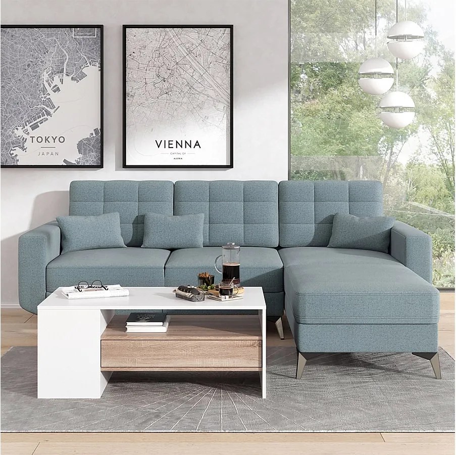 Stół kawowy biały 110x60x45.5 fabien