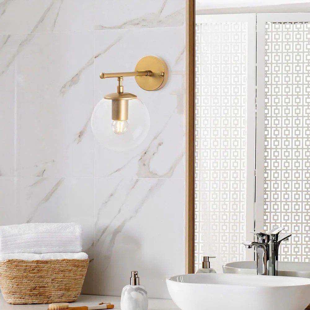 Kinkiet w kolorze mosiądzu Roe – Opviq lights