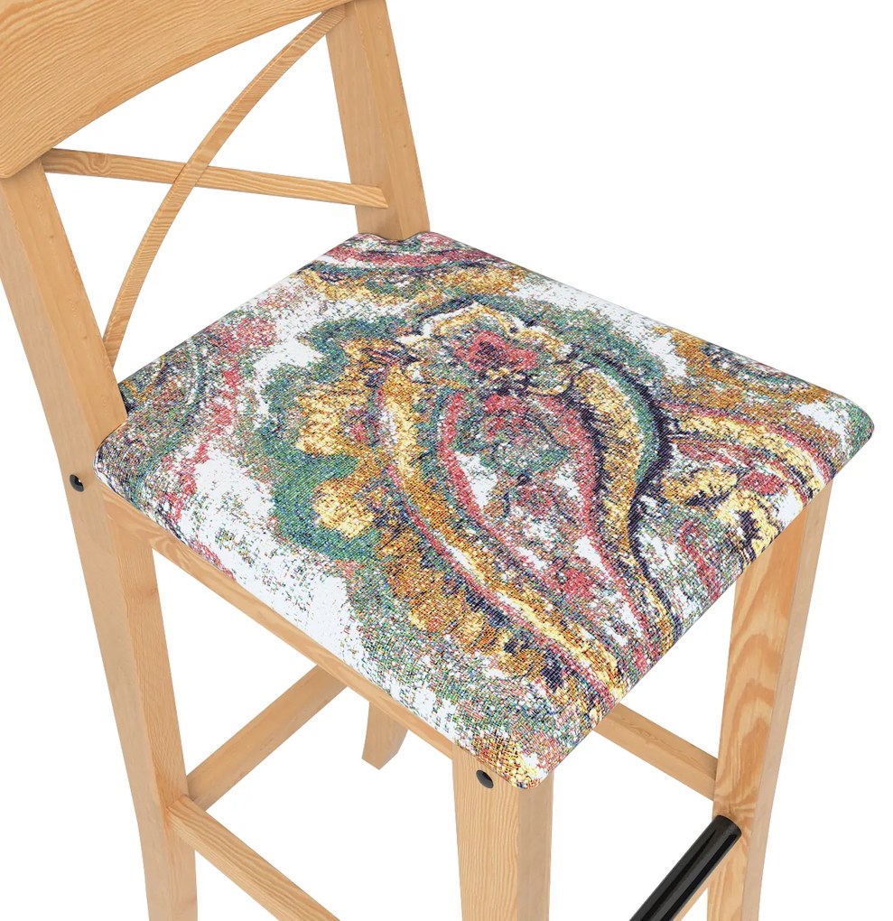 Pokrowiec na krzesło barowe Ingolf z tapicerowanym siedziskiem