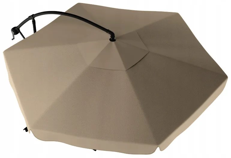 Składany parasol ogrodowy LEVI 300 cm, beżowo-brązowy + darmowe opakowanie