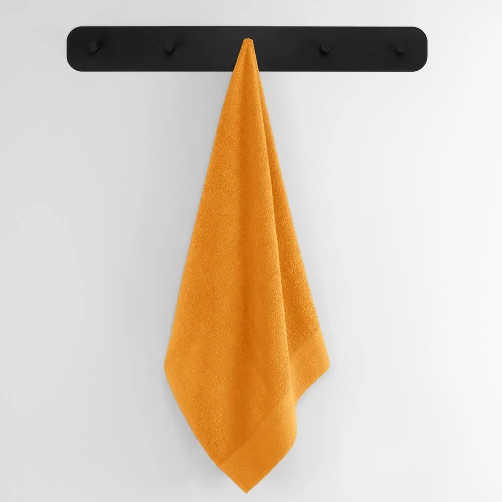Pomarańczowy bawełniany ręcznik kąpielowy frotte 70x140 cm Amari – Restilo