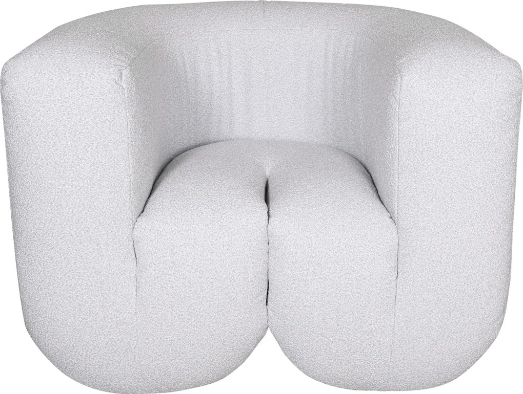 Designerski fotel z tkaniny szenilowej Nua N88-100