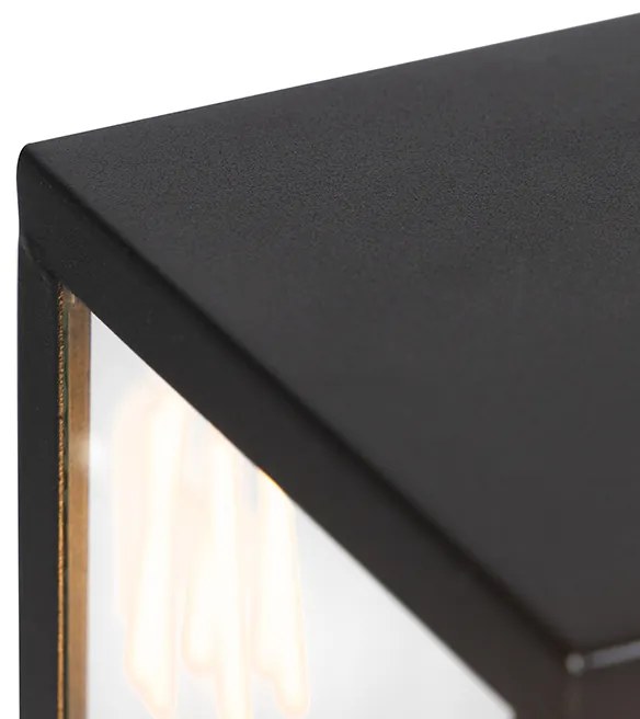 Zewnetrzna Nowoczesna lampa zewnętrzna czarna ze szkłem 100,5 cm - Rotterdam Nowoczesny Oswietlenie zewnetrzne
