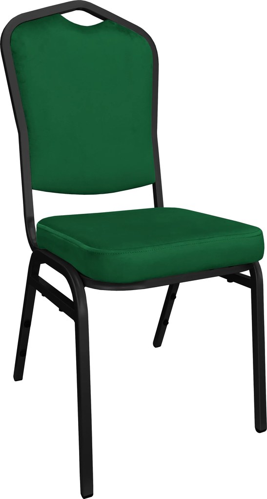 Krzesło Vega tkanina Welur bankietowe konferencyjne stelaż metalowy : Kolor Stelaża - Czarny , Kolor tkaniny - VELVET - MG25