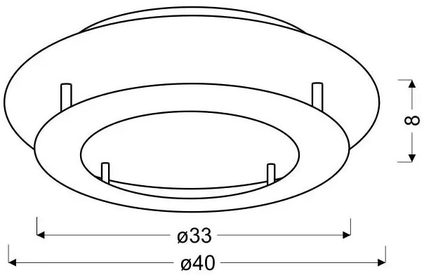 Biały okrągły plafon sufitowy LED 40 cm - D147-Azalia
