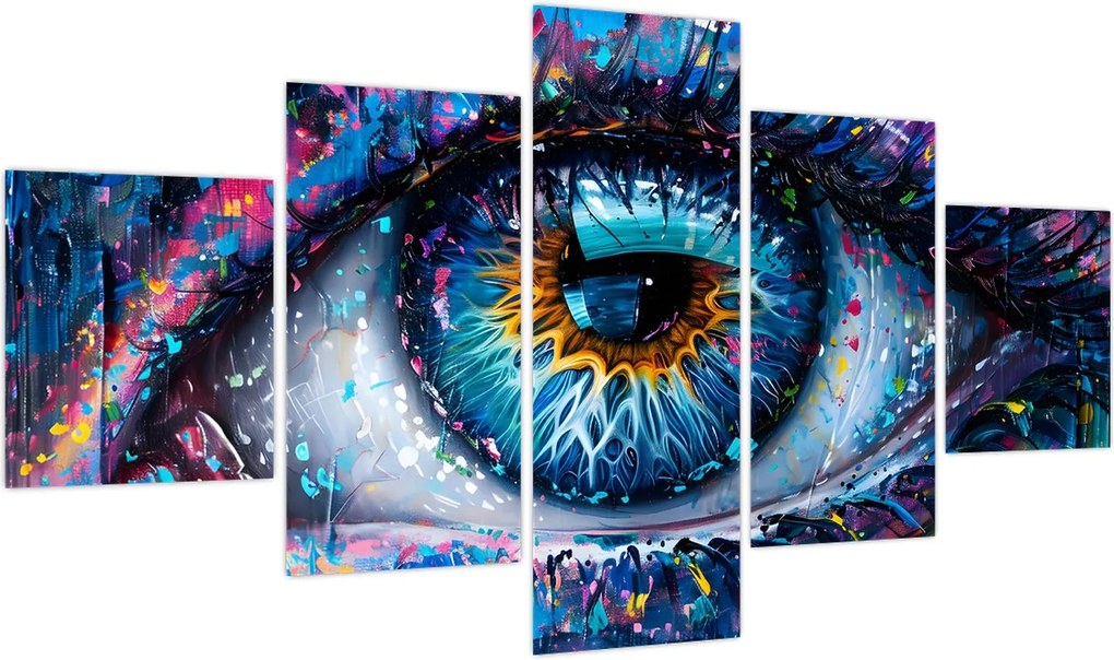 Obraz - Malowanie oczu (125x70 cm)