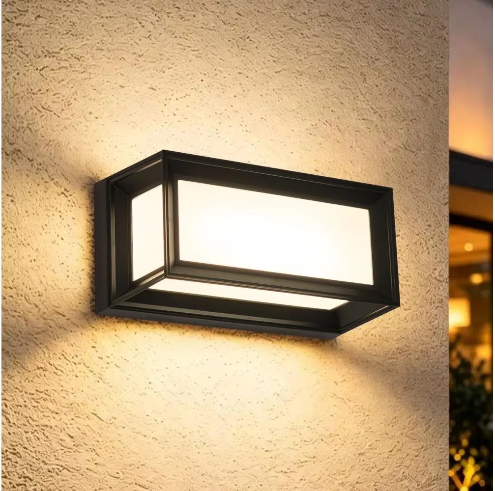 Brilagi - Zewnętrzny kinkiet LED z czujnikiem PARKER LED/12W/230V czarny IP44