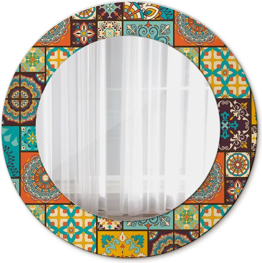 Lustro dekoracyjne okrągłe Wzór arabski