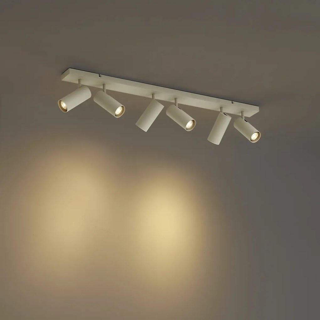 Nowoczesna lampa sufitowa beżowa 100 cm 6-punktowa regulowana - Renna