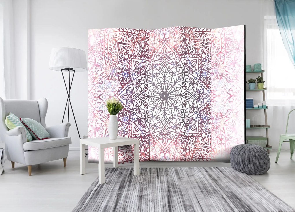 Parawan jednostronny Orient 225x172 cm 5-częściowy biały ARTGEIST B