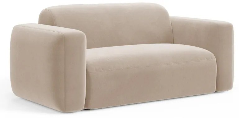 Beżowa aksamitna sofa 180 cm Strino – Cosmopolitan Design