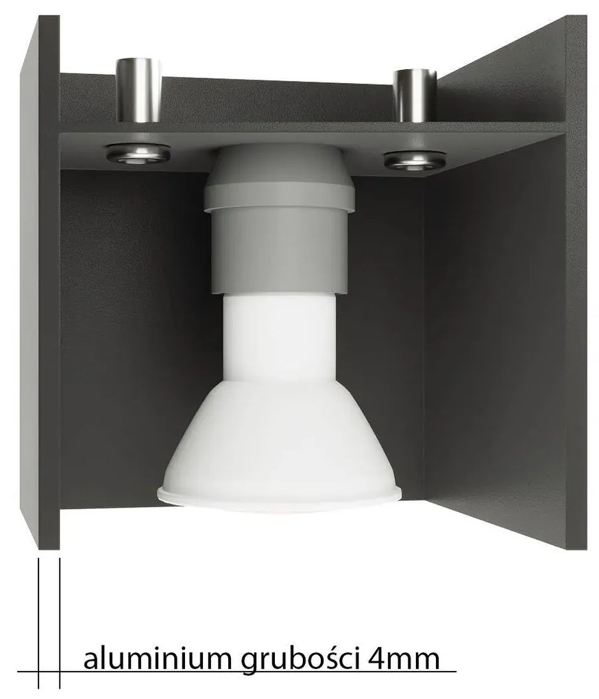 Plafon QUAD 1 antracyt SOLLUX  LIGHTING