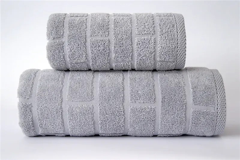 Ręcznik bawełniany Greno BRICK 50x90 jasnopopielaty GRENO