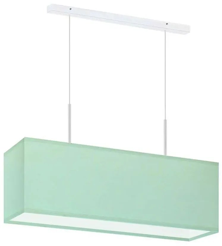 Lampa wisząca prostokątna na białym stelażu - L7-G68