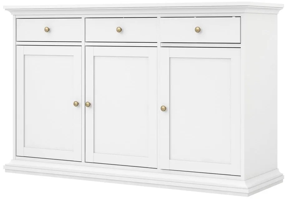 Biała niska komoda 144x92 cm Paris – Tvilum