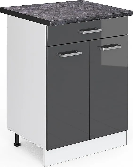 Szafka dolna do kuchni antracyt wysoki połysk 60x60x81.6 r-line