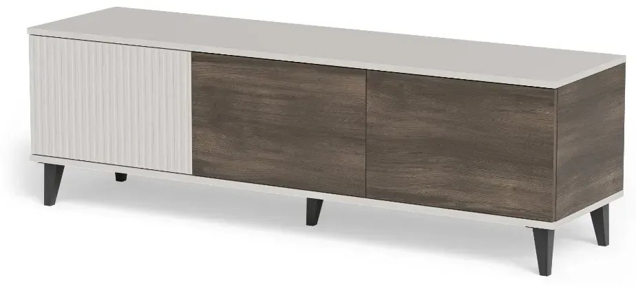 Szafka RTV RANDOM 2 150cm orzech/kaszmirowa HALMAR