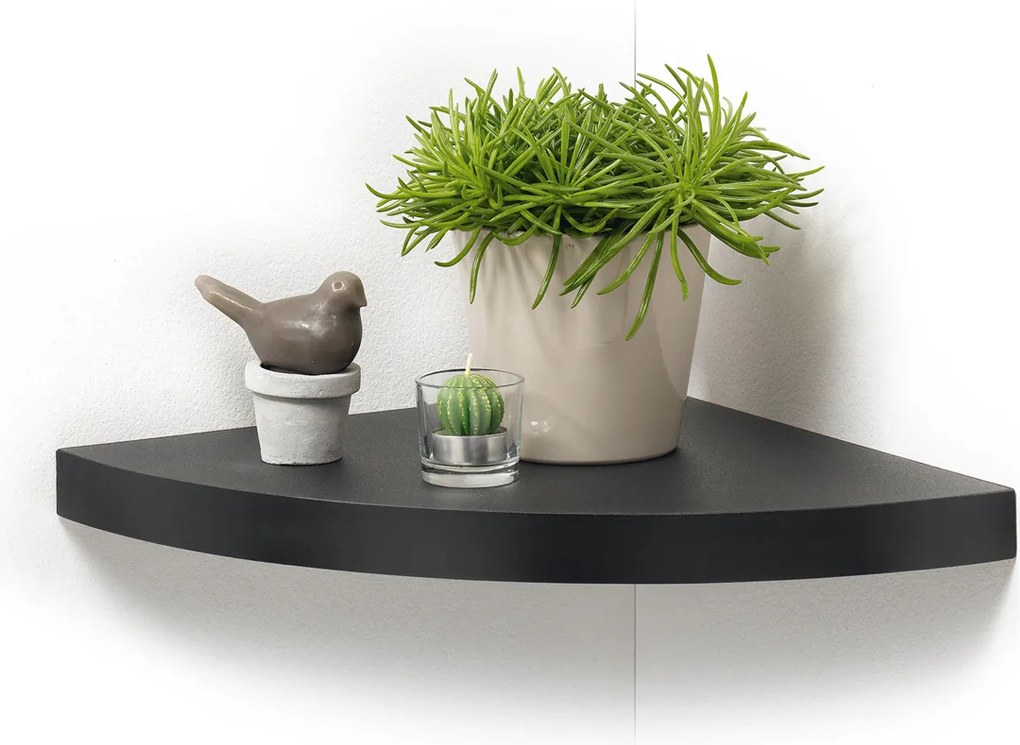 Półka narożna wisząca z MDF