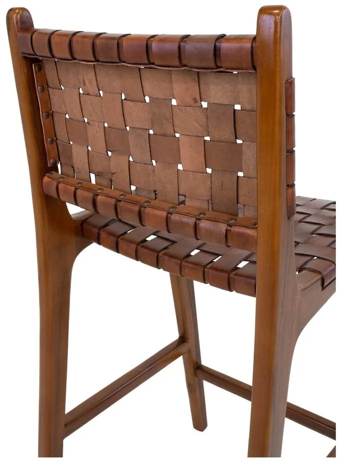Brązowy hoker z drewna tekowego 101 cm Perugia – House Nordic
