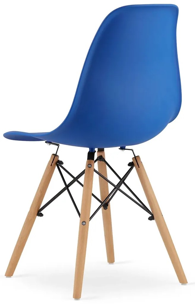 Zestaw niebieskich minimalistycznych krzeseł 4szt. M7-L29