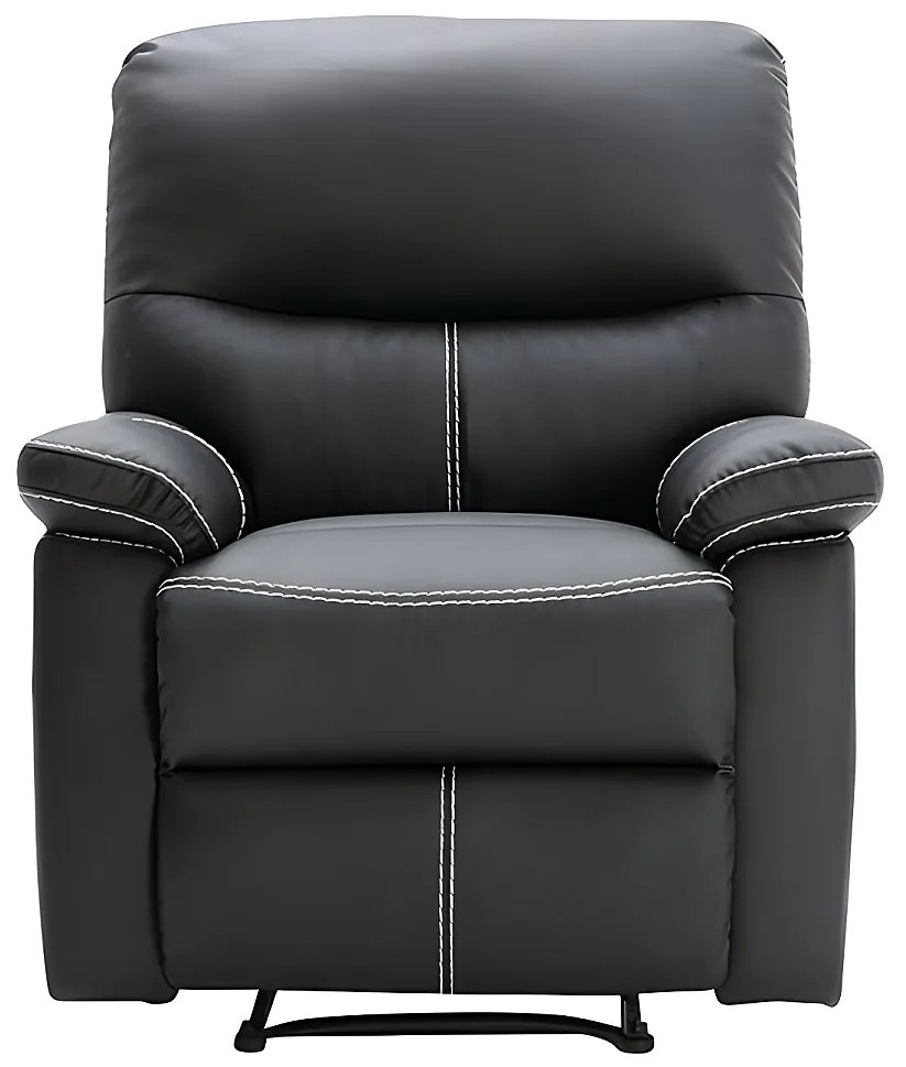 Fotel z funkcją relax z ekoskóry w kolorze czarnym CANBY