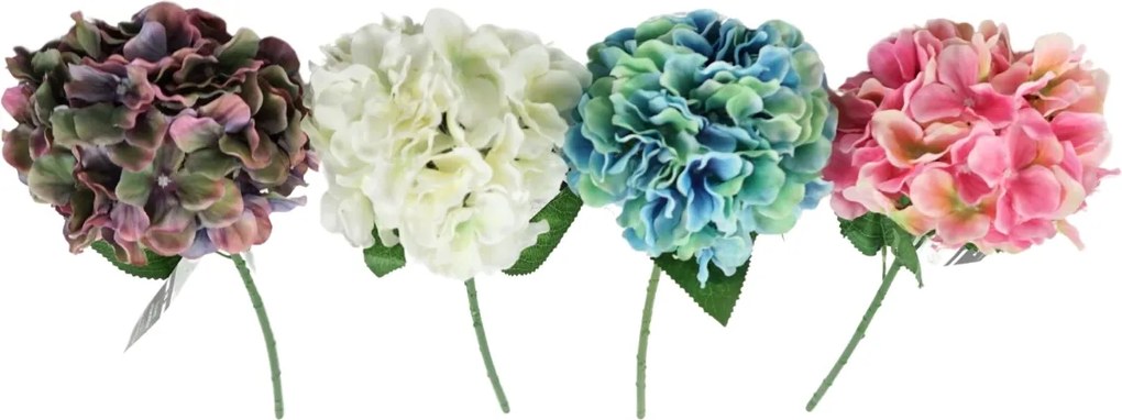 Sztuczny kwiat HORTENSJA 54 cm - różne kolory Kolor: Biały