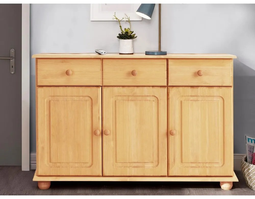 Niska komoda z litego drewna sosnowego 116x76 cm Ella – Støraa