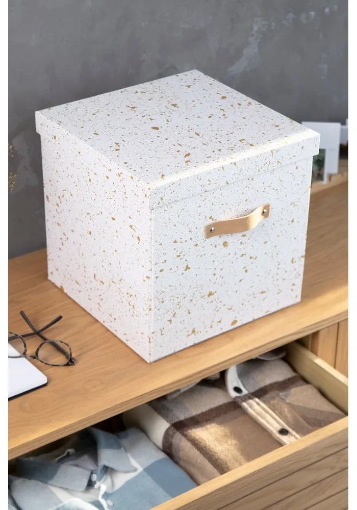 Pudełko w biało-złotym kolorze Bigso Box of Sweden Logan