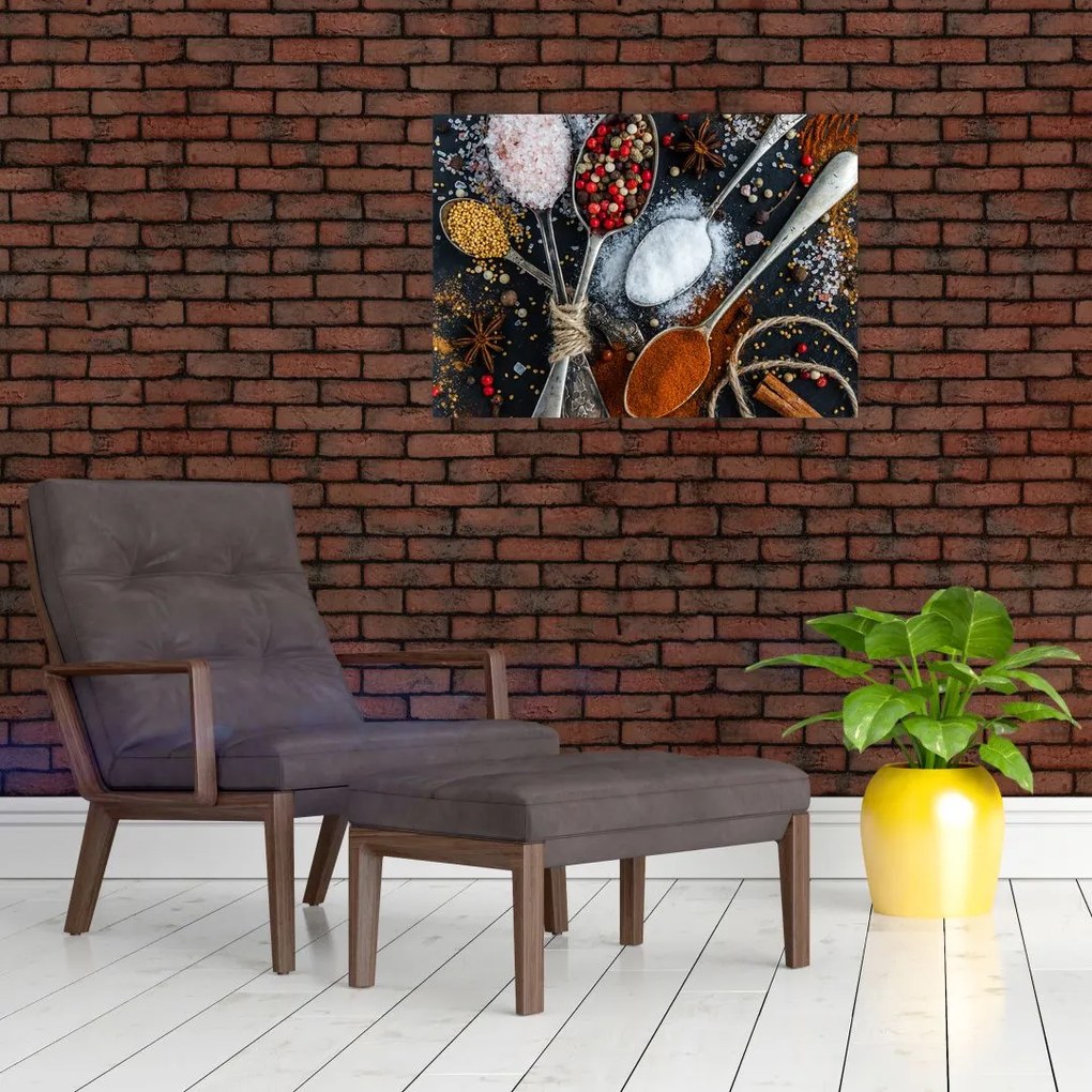 Obraz na szkle - przyprawy (70x50 cm)