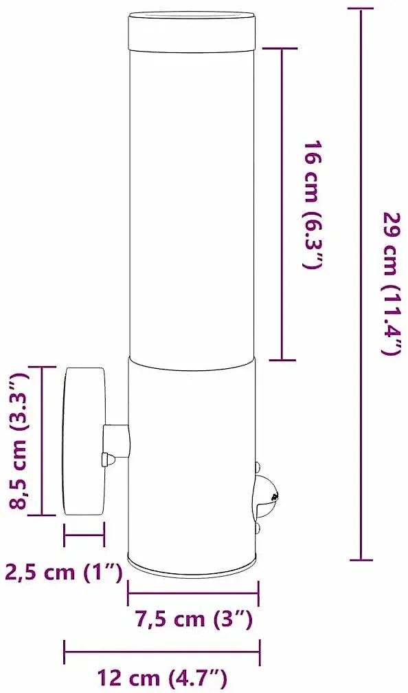 Czarny zestaw kinkietów zewnętrznych F024-OlvanoP6-M01