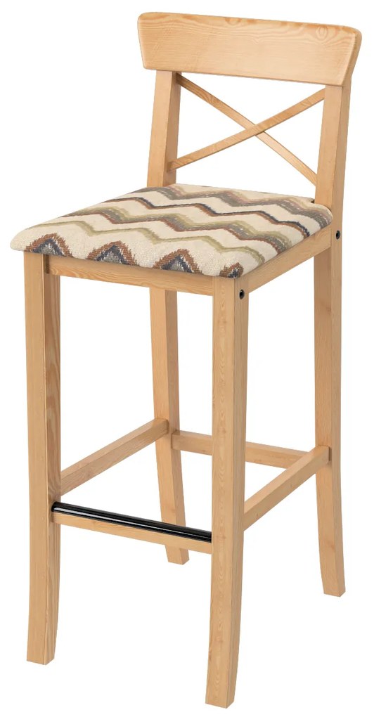 Pokrowiec na krzesło barowe Ingolf z tapicerowanym siedziskiem