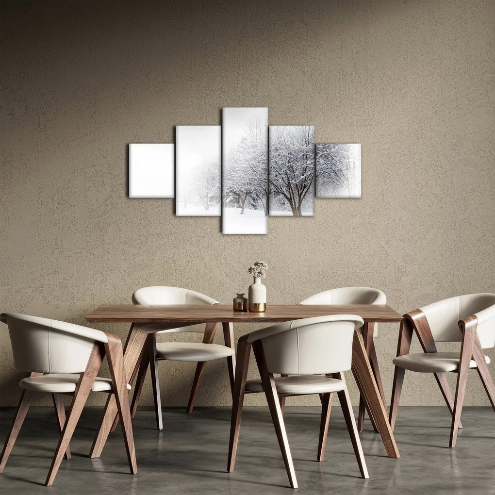 Obraz - Zimowa aleja (125x70 cm)