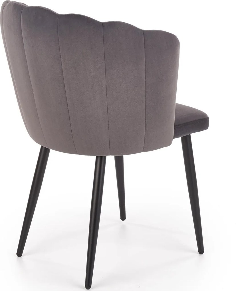 Krzesło na metalowych nogach w stylu glamour K386