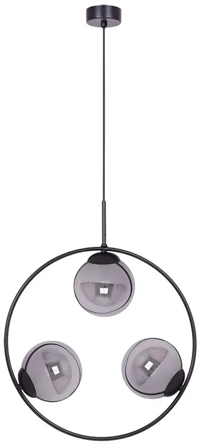 Okrągła lampa wisząca z grafitowymi kloszami - 5X A201 M0-G89