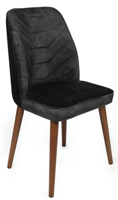 Zestaw krzeseł do jadalni Dallas Anthracite and Walnut, 2 szt.