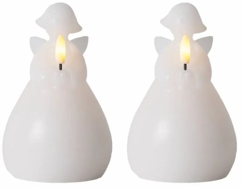 Białe świąteczne dekoracje świetlne 2 szt. ø 6,5 cm Lucia – Sirius