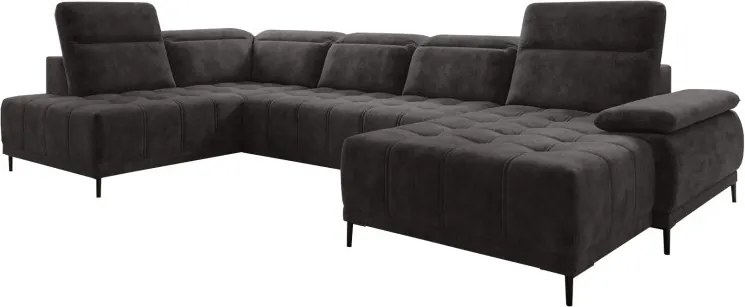 Narożnik FOCUS XL z elektryczną regulacją siedziska Lewostronny w tkaninie Promocyjnej SALVADOR 16 WERSAL