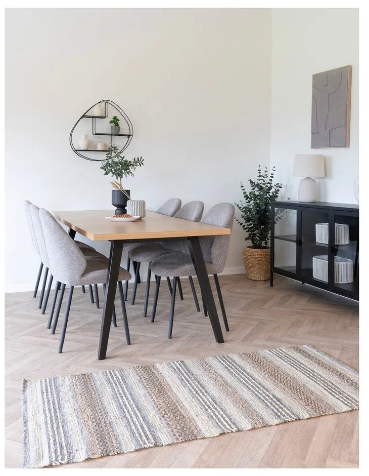 Brązowy dywan z mieszanki juty tkany ręcznie 60x90 cm Morena – House Nordic