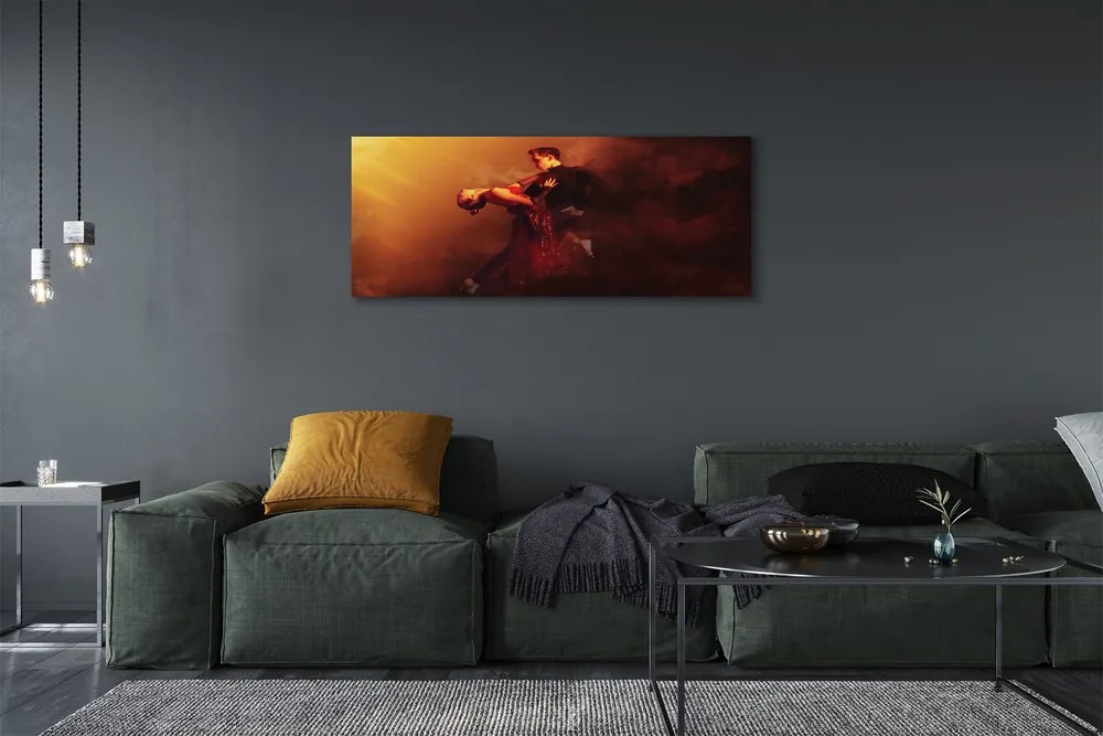 Obraz drukowany na płótnie Taniec w Deszczu i Dymie