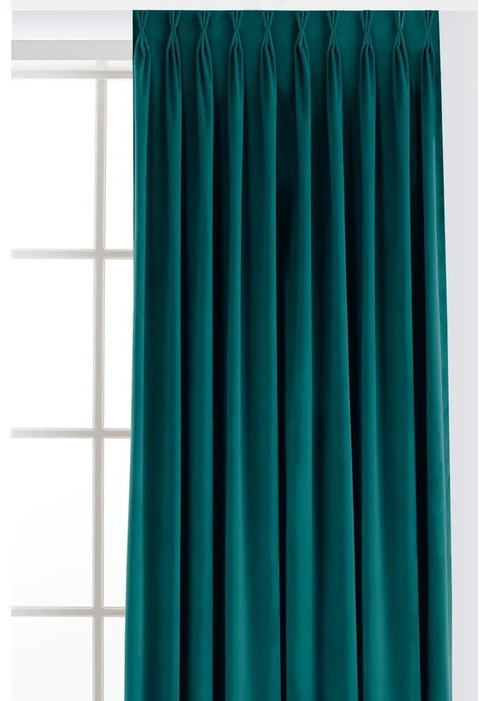 Morska aksamitna zasłona częściowo zaciemniająca (dimout) 400x225 cm Velto – Filumi