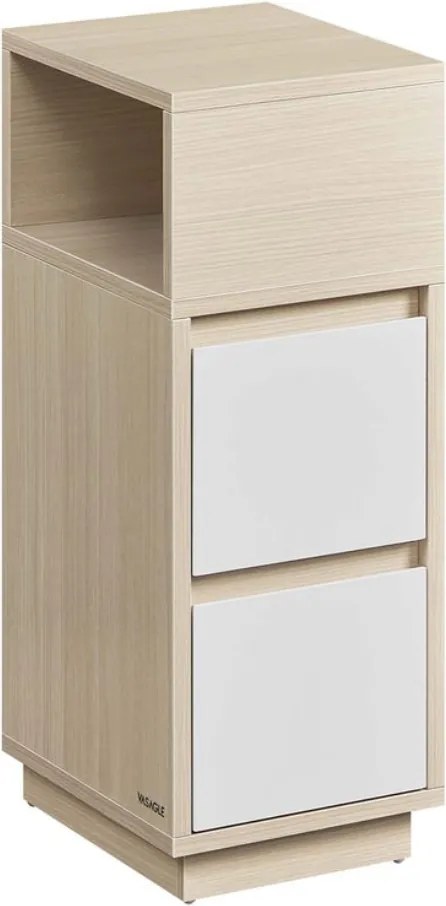 Szafka nocna ROBIN, 30x25x65cm, biała/beżowa Vasagle