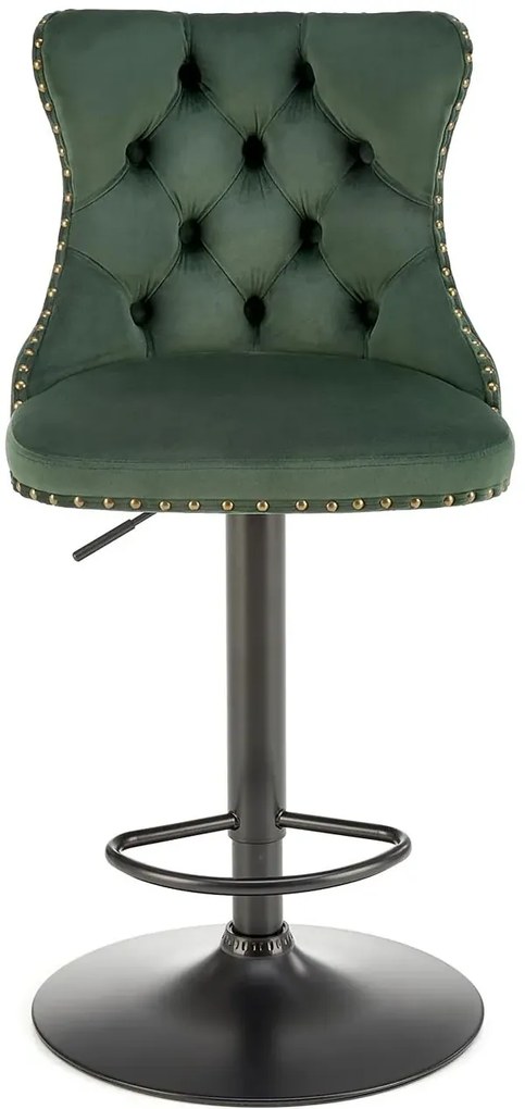 Zielony welurowy hoker glamour pikowany H3-S79