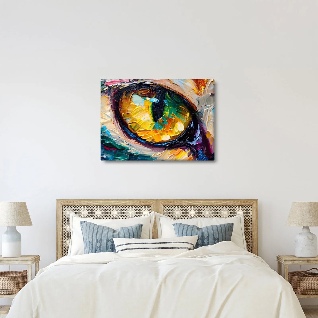 Obraz - Malowanie kocim okiem (70x50 cm)