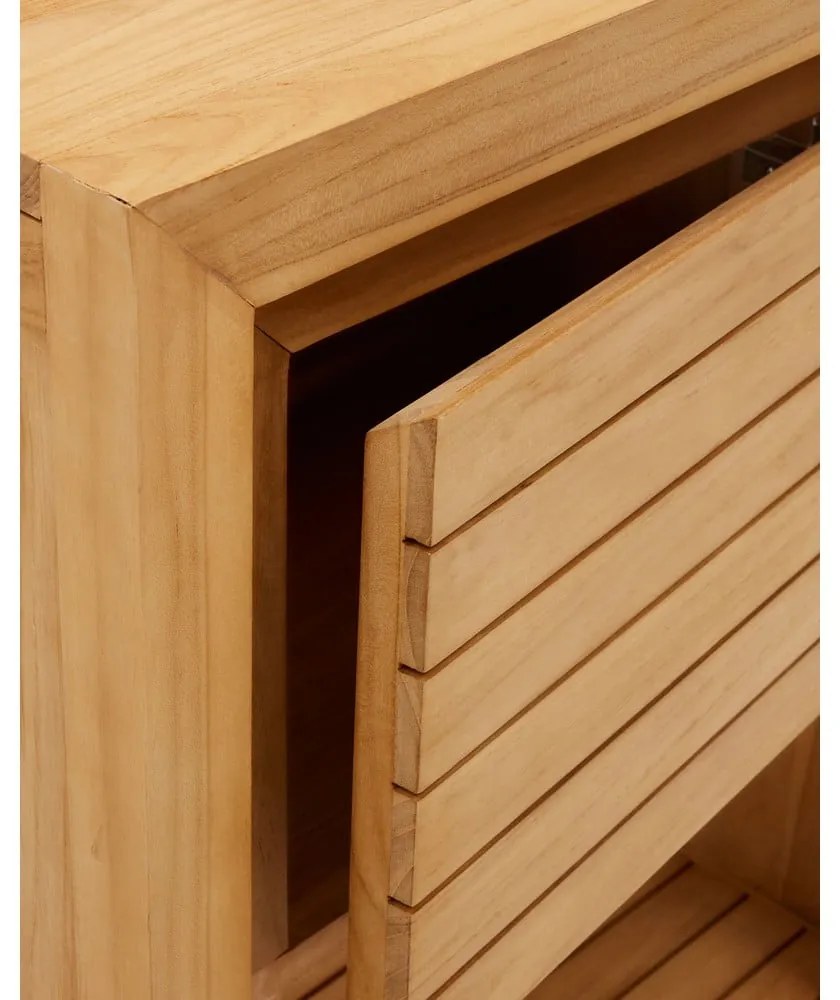 Niska szafka pod umywalkę z litego drewna tekowego 60x80 cm Saula – Kave Home