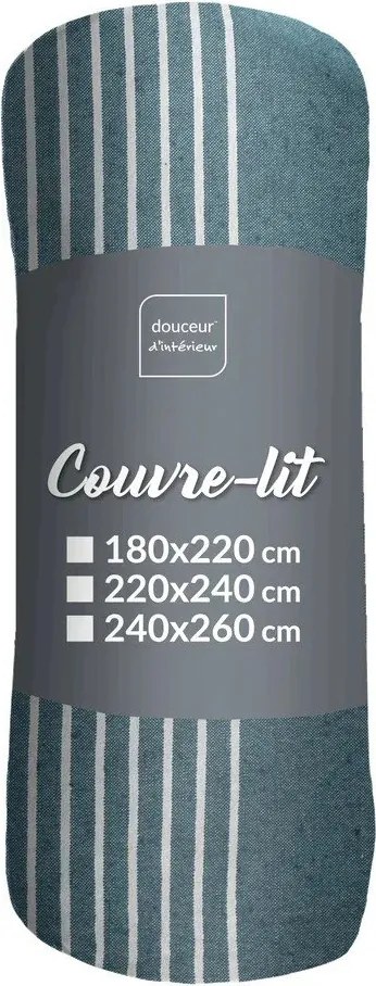 Niebieska narzuta 220x240 cm Adele – douceur d'intérieur