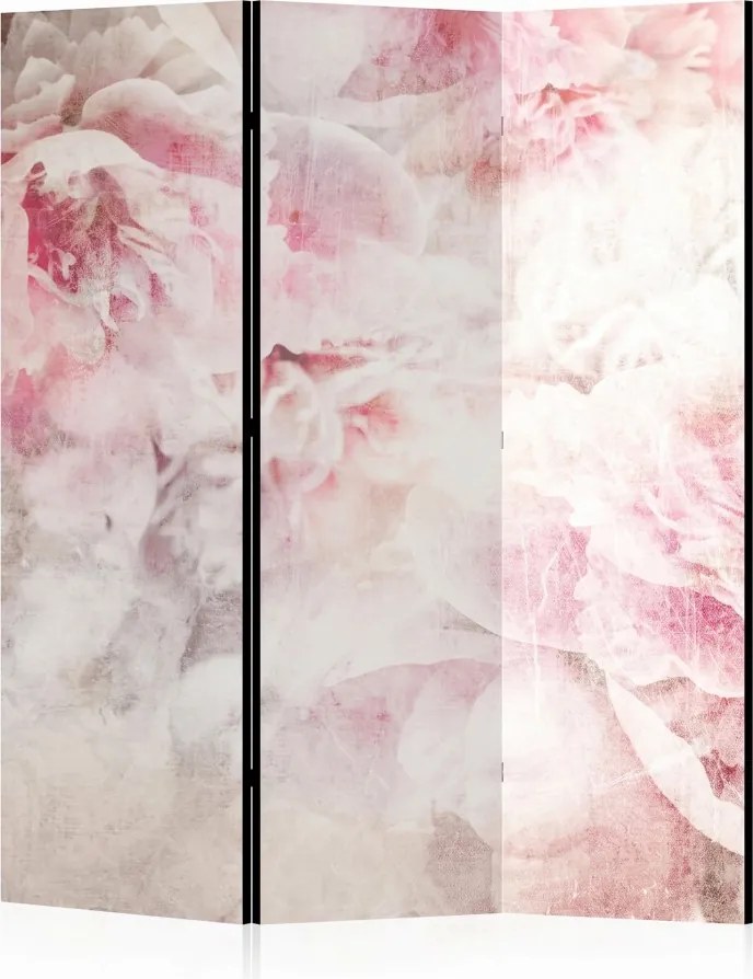 Parawan pokojowy 3-częściowy 135x172 Dwustronny dekoracyjny romantic shabby chic Piwonie W Bieli
