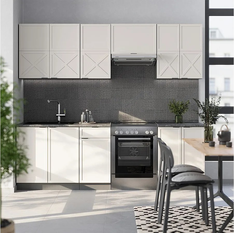 Aneks kuchenny szary/beżowy/antracytowy 240x60x81.6 fame-line