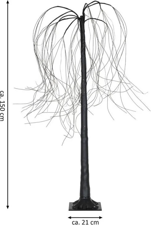 Ozdoba świąteczna - jasna choinka - wierzba płacząca, 150 cm